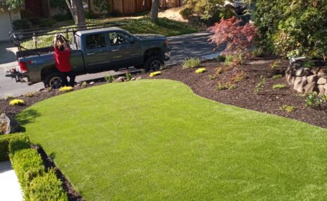 Lafayette Front Yard Artificial Turf & Landscape Renovation