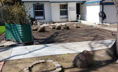 San Jose Front Yard Hardscape & Turf Installation