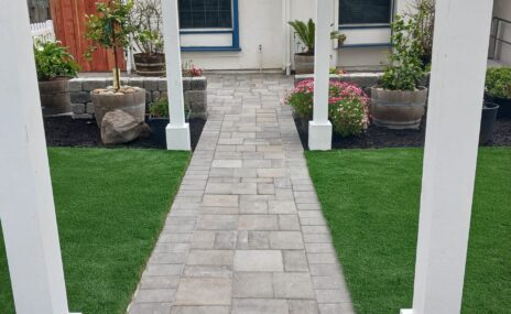 San Jose Front Yard Hardscape & Turf Installation