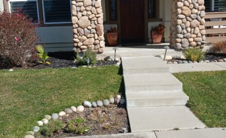 Livermore Front Yard Landscape Design & Water Feature Installation