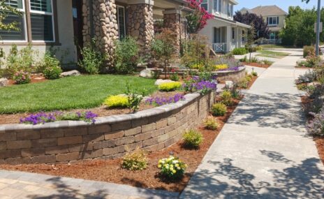 Livermore Front Yard Landscape Design & Water Feature Installation
