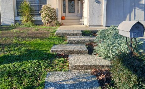 Benicia Front Yard Terraced Landscape & Sod Installation