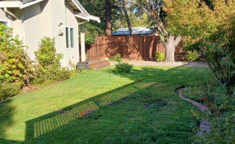 Martinez Backyard Outdoor Living Space with Arbor & Water Feature