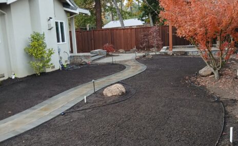Martinez Backyard Outdoor Living Space with Arbor & Water Feature