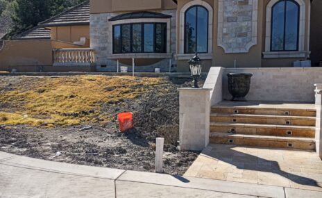 Danville Front Yard Grading, Irrigation & Landscape Installation