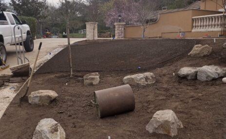 Danville Front Yard Grading, Irrigation & Landscape Installation